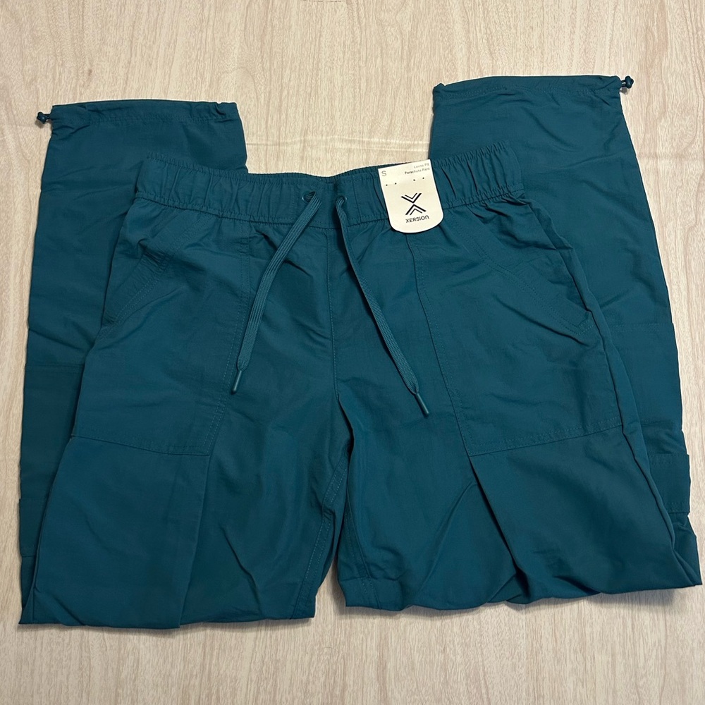 Xersion Teal Loose Fit Parachute Pant NWT